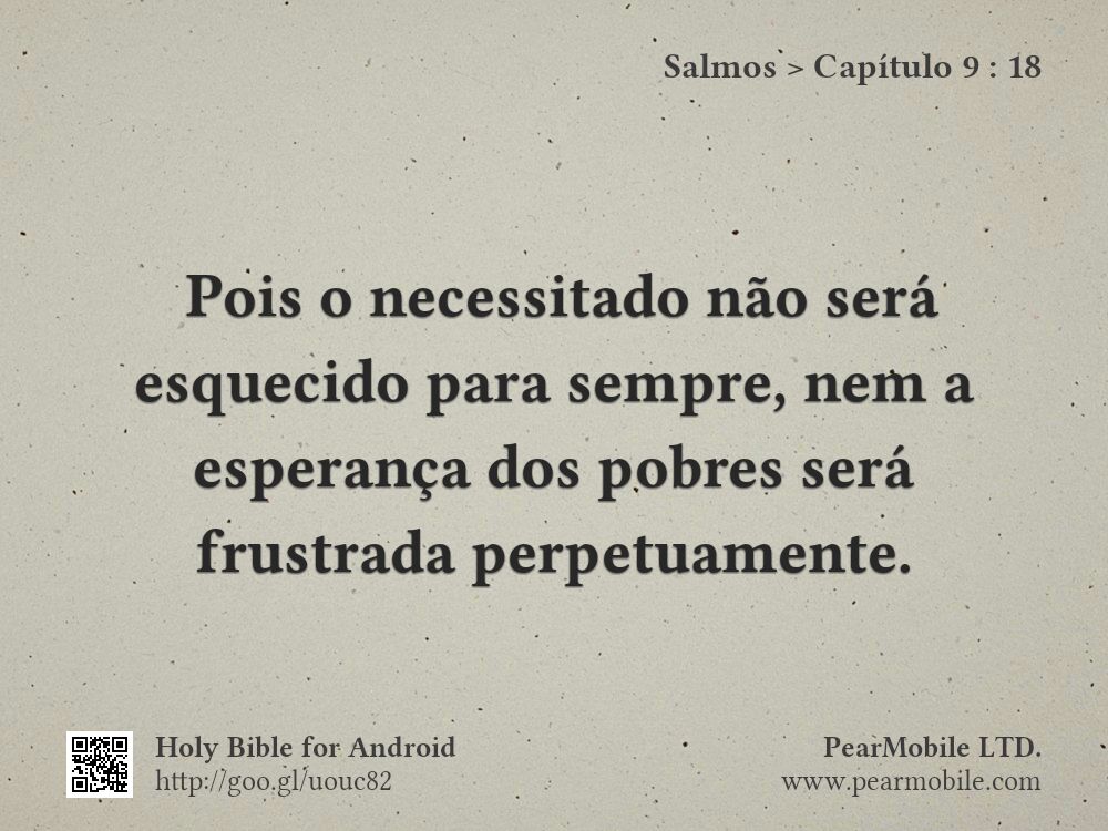Salmos, Capítulo 9:18